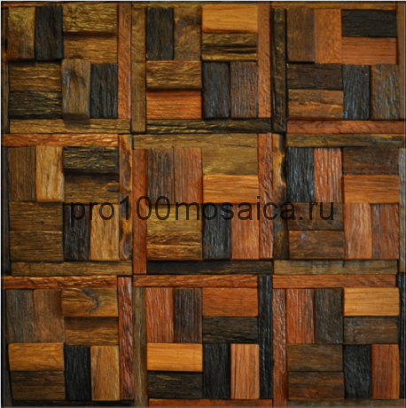 MCM055 Бесшовная деревянная мозаика серия WOOD, 300*300*15 мм