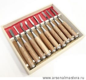Набор 10 шт профессиональных японских резцов Akatsuki в деревянной подарочной коробке MT AKATSUKI-10 М00010466