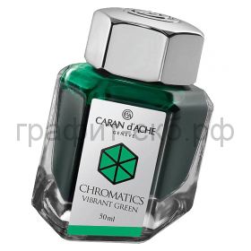 Чернила Caran d'Ache Chromatics 50мл Vibrant Green зеленый 8011.210