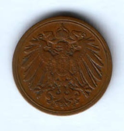 1 пфенниг 1900 г. F Германия