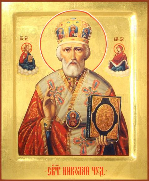 Икона Николай Чудотворец (рукописная)