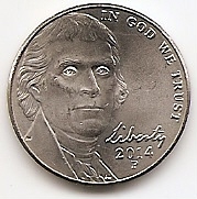 5 центов (Регулярный выпуск) США  2014 Двор Р