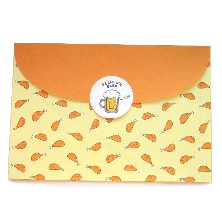 Папка- конверт «Chicken & Beer» - Yellow