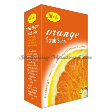 Мыло-скраб для лица и тела Апельсин Маджик Аюрведа / Magic Ayurveda Orange Scrub Soap