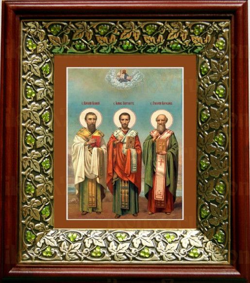 Собор трех святителей (21х24), киот со стразами