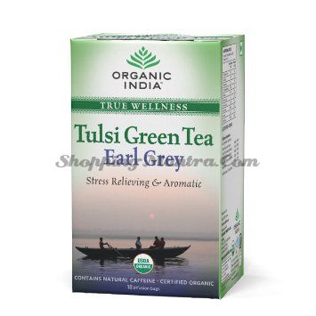 Зеленый чай Тулси Эрл Грей Органик Индия / Organic India Tulsi Green Tea Earl Grey Tea Bags