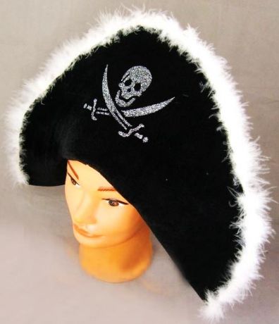 Шляпа пирата с опушкой