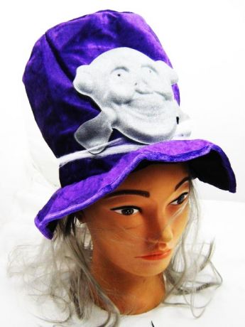 Шляпа фиолетовая с черепом