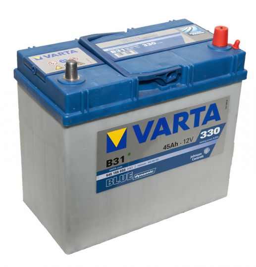 Автомобильный аккумулятор АКБ VARTA (ВАРТА) Blue Dynamic 545 155 033 B31 45Ач узкие клеммы ОП