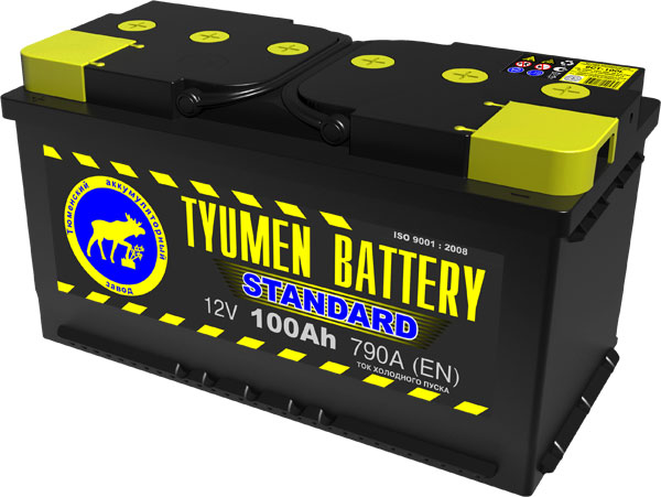 Автомобильный аккумулятор АКБ Тюмень (TYUMEN BATTERY) STANDARD  6CT-100L 100Aч О.П.