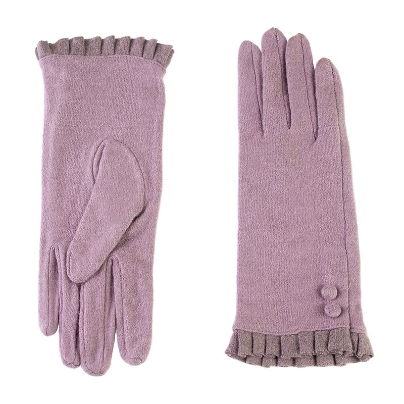 Перчатки женские 02109115226_40; шерсть/акрил; фиолетовый (Размер M)