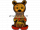 Расписная игрушка "Медвежонок" | Хохлома | Сувениры ручной работы