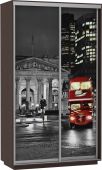 Шкаф-купе Дуо-двухдверный Фото (Ночной Лондон) | E1 Экспресс