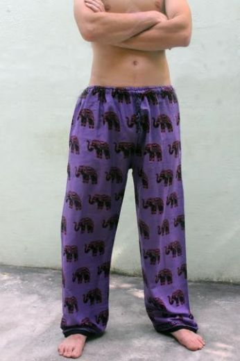 Лёгкие и тонкие индийские мужские штаны со слонами. Интернет магазин, Москва