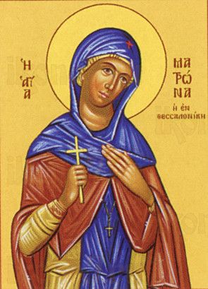 Матрона Солунская (рукописная икона)