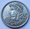 25 сентаво Гватемала 1957 серебро