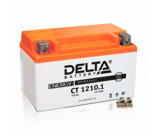 Мото аккумулятор АКБ Delta (Дельта) CT 1210.1 п.п. 10Ач YTZ10S