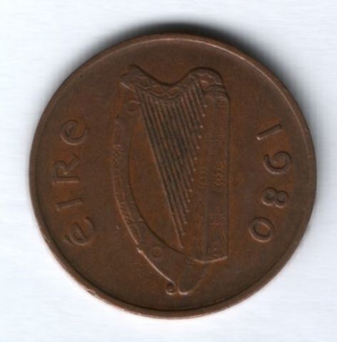 2 пенса 1980 г. Ирландия