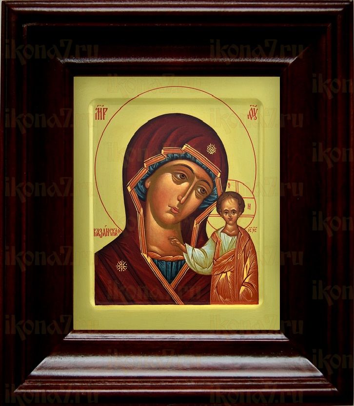 Казанская икона Божьей Матери (21х24), простой киот