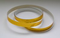 Фигурная самоклеющаяся лента для дизайна ногтей Цвет: золото (длина 1м)
