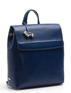 Синий кожаный рюкзак LABBRA L-DL9077-01-00018929
