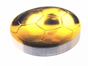 Стикер Мяч футбольный золотой