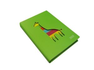 Блокнот с вырезанным Жирафом зеленый