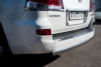 Защита заднего бампера d75х42 овал Lexus LX 570 2012