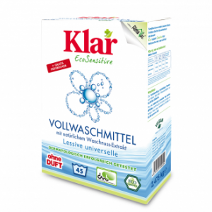 Стиральный порошок универсальный для стирки на мыльном орехе Klar Vollwaschmittel - 2,475 кг (Германия)