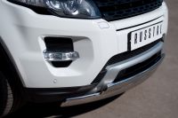 Защита переднего бампера 75х42/75х42 овалы Land Rover Range Rover Evoque Dynamic 2011-