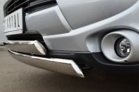 Защита переднего бампера D75х42/75х42 овалы (дуга) Mitsubishi Outlander 2012