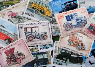 Postcard Stamps. Transport