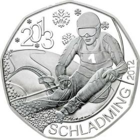 42-й чемпионат мира по горнолыжному спорту SCHLADMING 2012 5 евро Австрия 2012 серебро