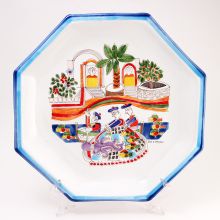 Блюдо Ceramiche de Simone декоративная керамика ручной работы - d 33 см (Италия)