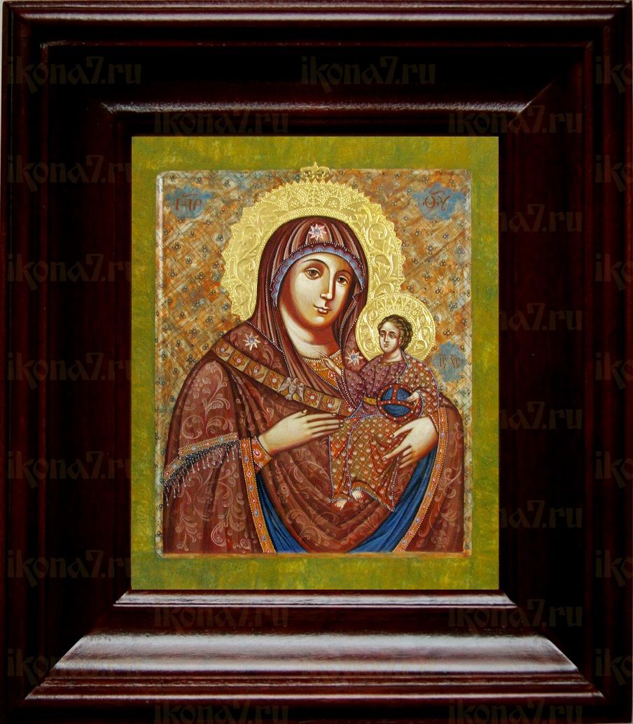 Вифлеемская икона Божьей Матери (21х24), простой киот