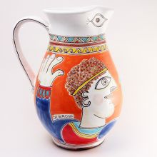 Кувшин Ceramiche de Simone декоративный керамика ручной работы - h 31 см (Италия)
