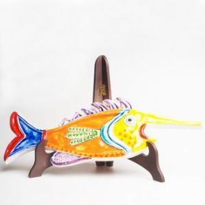 Блюдо декоративное керамическое «Вырезанная рыба» Ceramiche de Simone PER320B_1 (Италия)