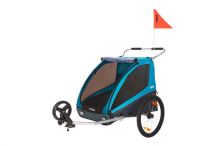 Коляска Thule Chariot Coaster2/Коустер2 XT, с велосцепкой и компл. прогул. коляcки синий, 14-