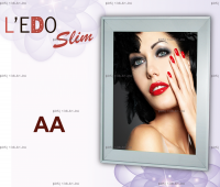 Тонкая световая панель Magnetic L'EDO Slim со съемной лицевой панелью на магнитах, односторонняя, формат AA, габаритный размер 1040х1540х18 мм
