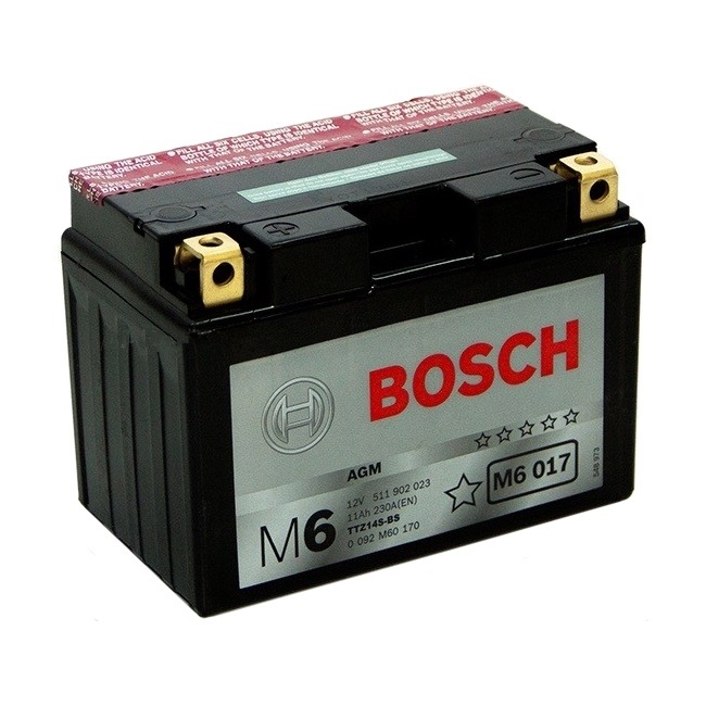 Мото аккумулятор АКБ BOSCH (БОШ) M60 170 / M6 017 moba 12V 511 902 023 A504 AGM 11Ач п.п. (TTZ14S-4/TTZ14S-BS)