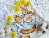 Схема для вышивки крестом Little bunny. Отшив