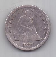 1/4 доллара 1877 г. США