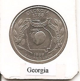 Штат Джорджиа 25 центов США  1999