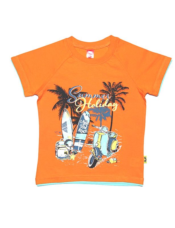 Оранжевая футболка Летний отдых