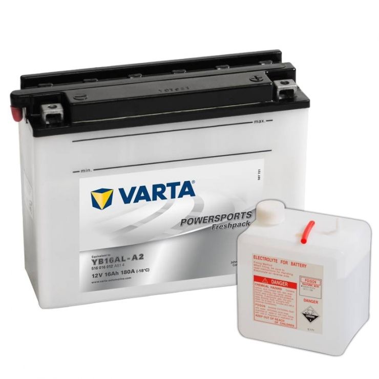 Мото аккумулятор АКБ VARTA (ВАРТА) FP 516 016 012 A514 YB16AL-A2 16Ач о.п.