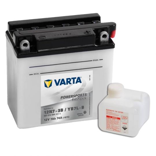 Мото аккумулятор АКБ VARTA (ВАРТА) FP 507 012 004 A514 12N7-3B 7Ач о.п.