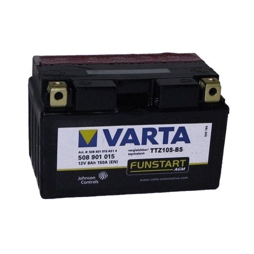 Мото аккумулятор АКБ VARTA (ВАРТА) AGM 508 901 015 A514 YTZ10S-4 / YTZ10S-BS / TTZ10S-BS 8Ач п.п.
