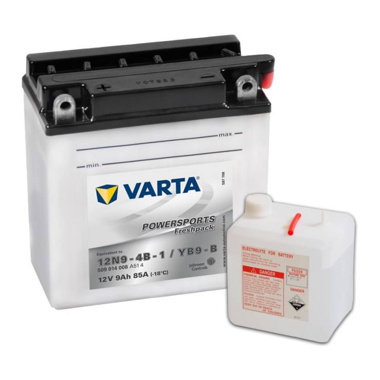 Мото аккумулятор АКБ VARTA (ВАРТА) FP 509 014 008 A514 12N9-4B-1 / YB9-B 9Ач п.п.
