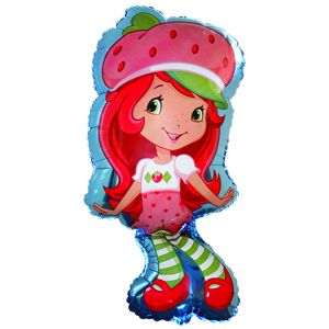 Девочка клубничка фольгированный шар с гелием