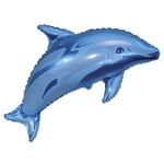 Дельфин фольгированный шар с гелием